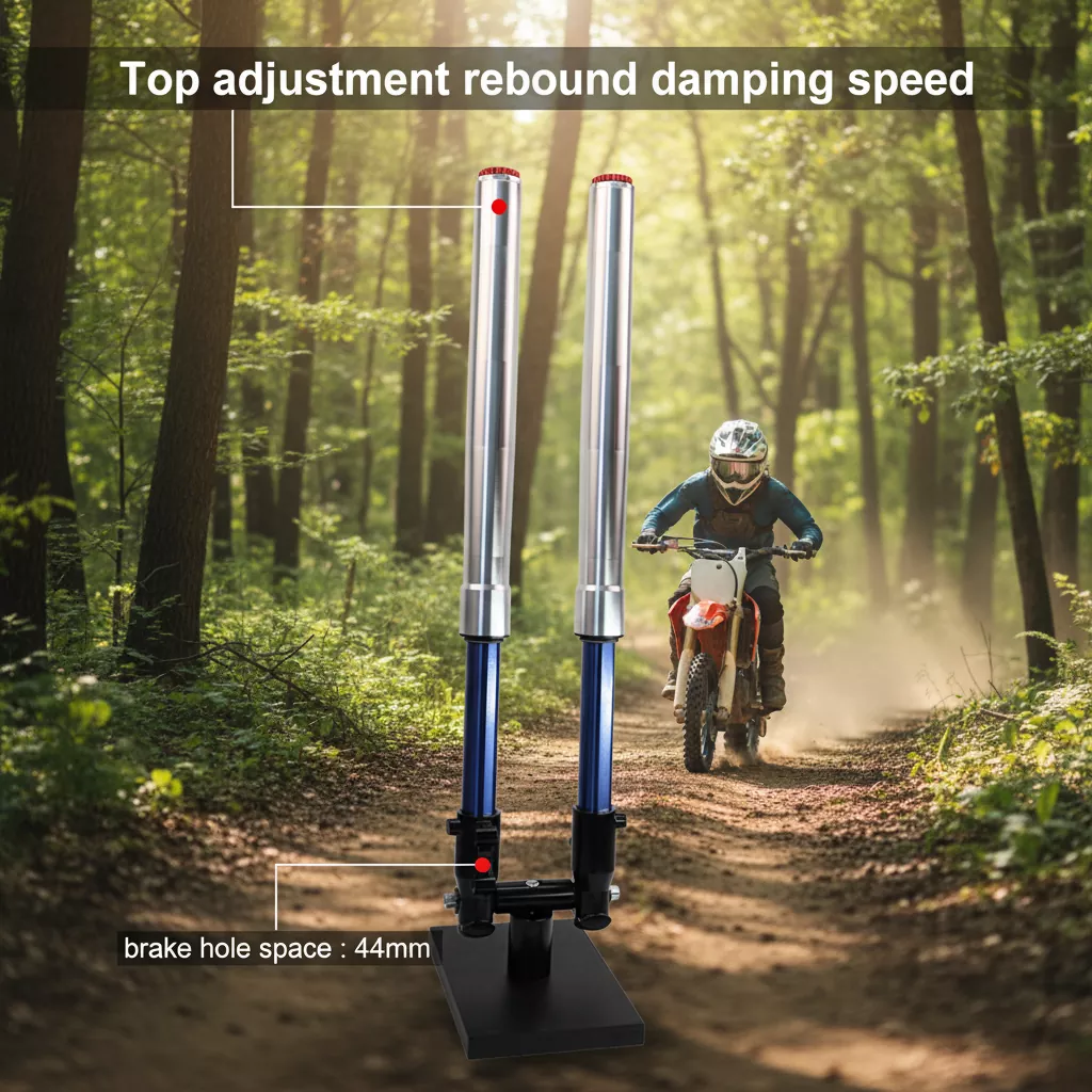 44mm ফুট ইনভার্টেড ফর্ক রিবাউন্ড অ্যাডজাস্টেবল মোটরসাইকেল শক শোষক